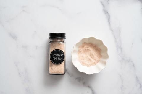 (New) Himalayan Pink+White Salt Fine Grain 3.3 Oz (110 grams) - Heray Spice
