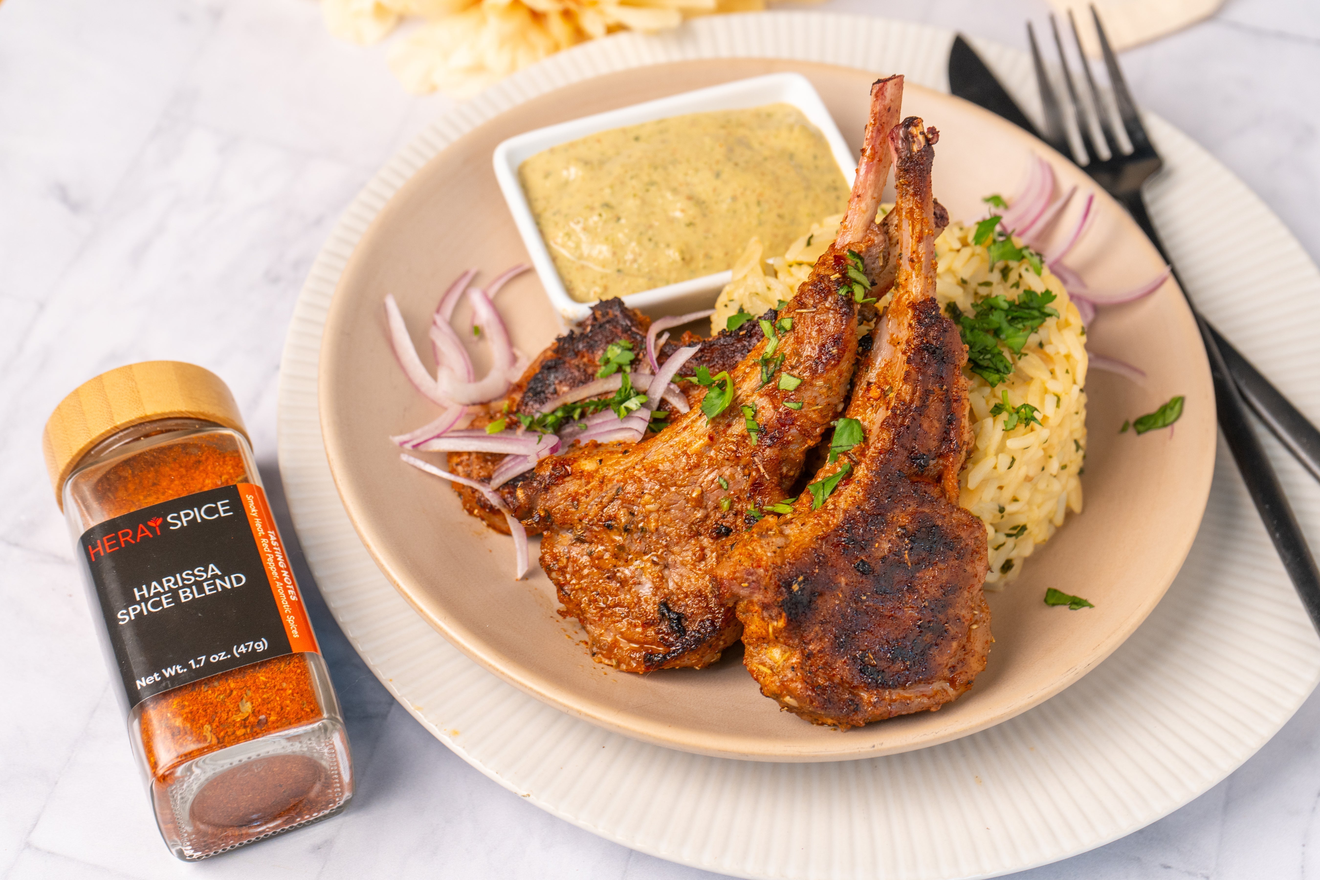 HARISSA LAMB CHOPS