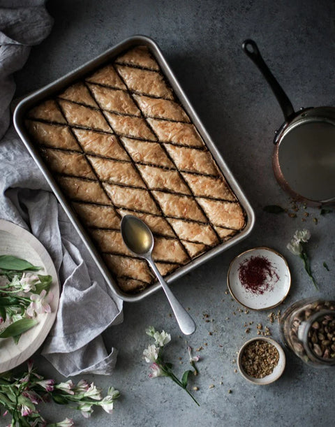 Saffron and Pistachio Baclava