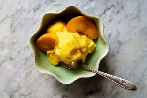 Saffron and Peach Sorbet