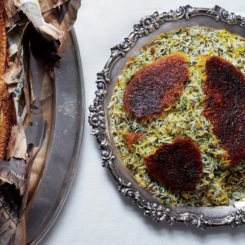 Mahi and Sabzi Polow (Herb Rice With Fish) - Heray Spice