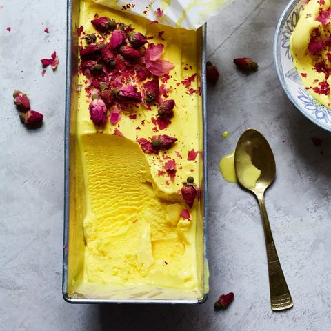 Saffron and Rosewater Ice Cream