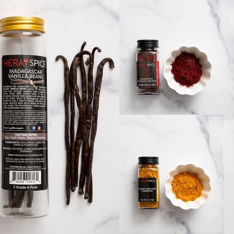 Gourmet Bundle: 10 Grams Saffron, Vanilla Beans & Turmeric + FREE SHIPPING