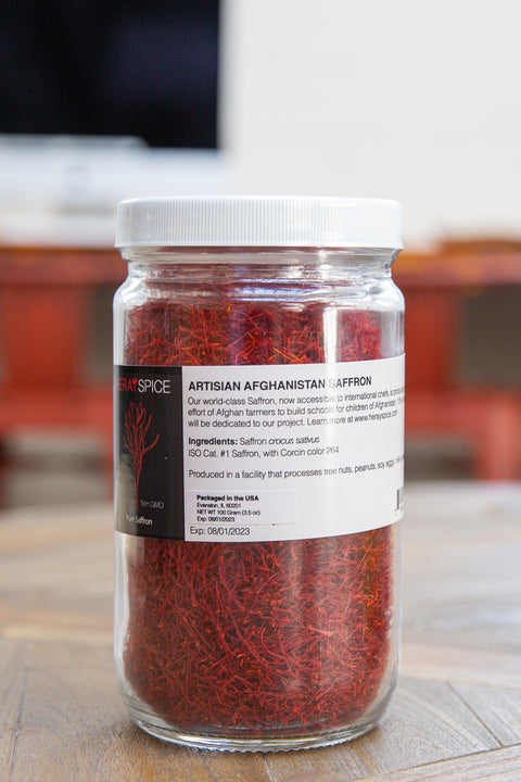 100 GRAMS (3.5 Ounces) Afghan Saffron, Fresh All Red Threads