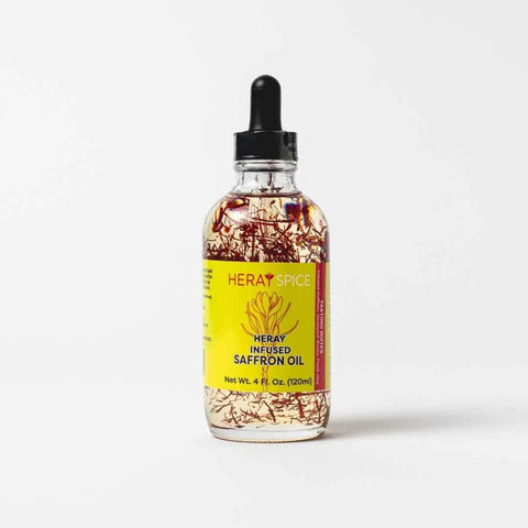Heray Infused Saffron Oil 4 Fl Oz (120 ml) - Heray Spice